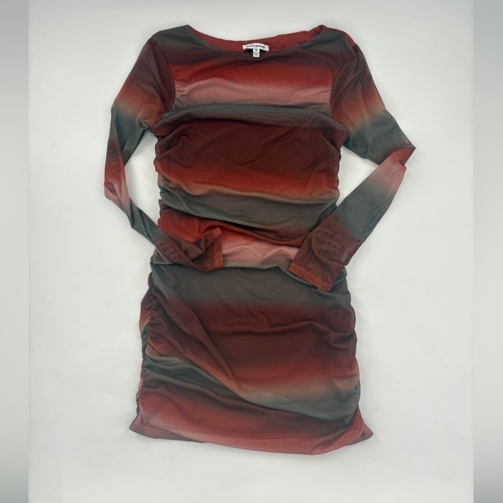 Pretty Garbage Mini Ruched Red Black Dress - Picture 6 of 8